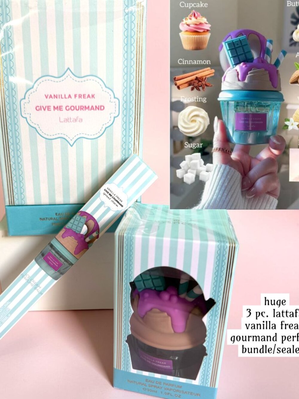 HUGE LATTAFA VANILLA FREAK GOURMAND PERFUME BUNDLE NEW SEALED